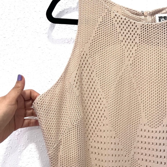 Anne Klein Tan Sheath Midi Dress Halter Sleeveless - Picture 4 of 9